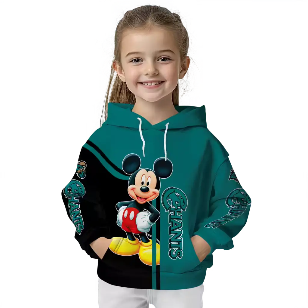 coastal carolina chanticleers mickey mouse green black hoodie top rated coastal carolina chanticleers mickey mouse green black hoodie top rated