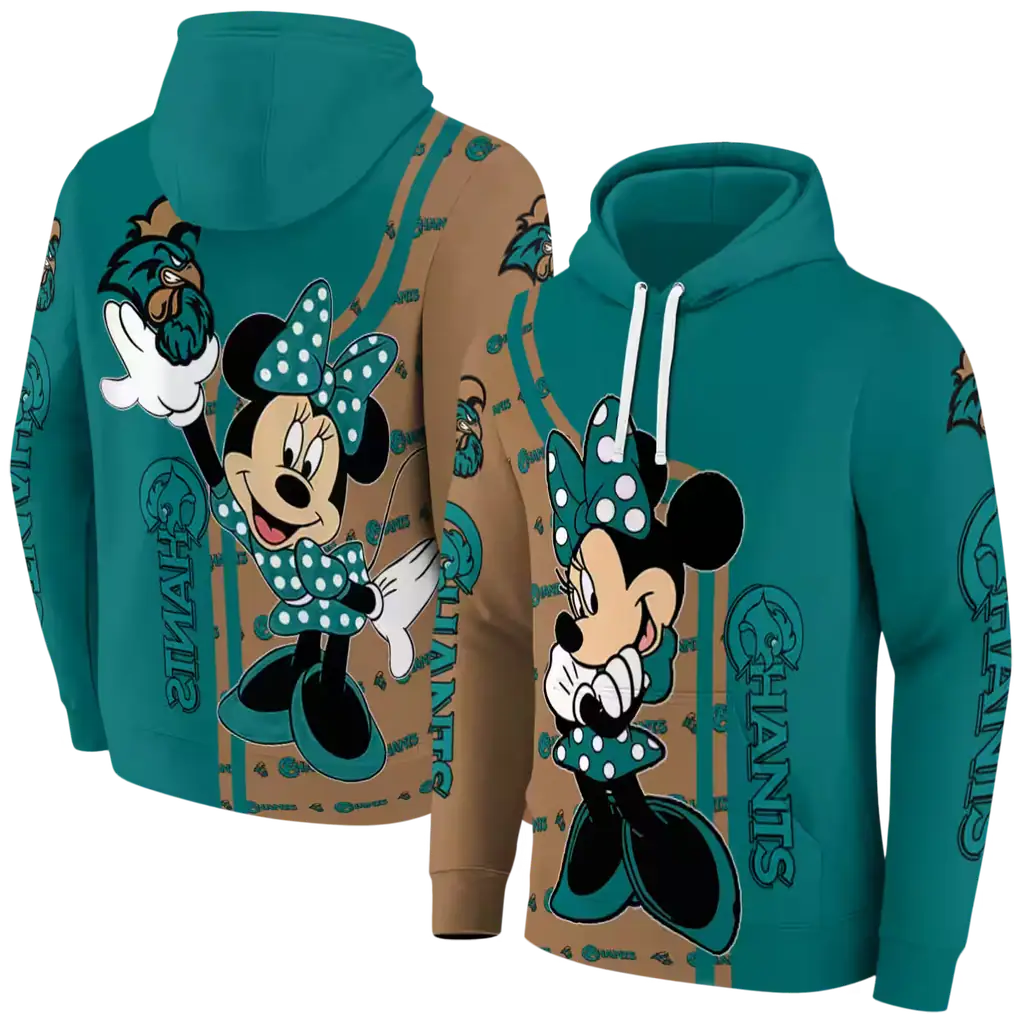 coastal carolina chanticleers minnie mouse green hoodie fashion forward coastal carolina chanticleers minnie mouse green hoodie fashion forward