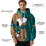 coastal carolina chanticleers playful snoopy green hoodie best selling