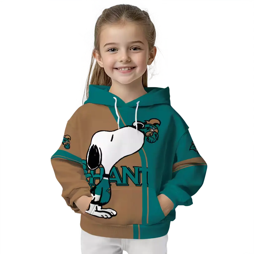 coastal carolina chanticleers playful snoopy green hoodie top rated coastal carolina chanticleers playful snoopy green hoodie top rated