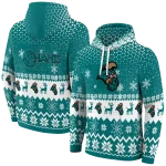 coastal carolina chanticleers reindeer motif green hoodie best selling