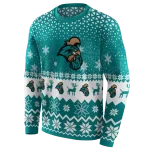 coastal carolina chanticleers reindeer motif green hoodie best selling