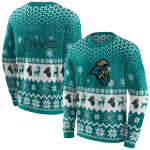 coastal carolina chanticleers reindeer motif green hoodie best selling
