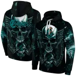 coastal carolina chanticleers skull artwork green black hoodie best selling