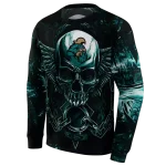 coastal carolina chanticleers skull artwork green black hoodie best selling