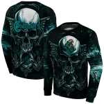 coastal carolina chanticleers skull artwork green black hoodie best selling