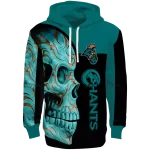 coastal carolina chanticleers skull motif green black hoodie best selling
