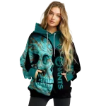 coastal carolina chanticleers skull motif green black hoodie best selling
