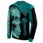 coastal carolina chanticleers skull motif green black hoodie best selling