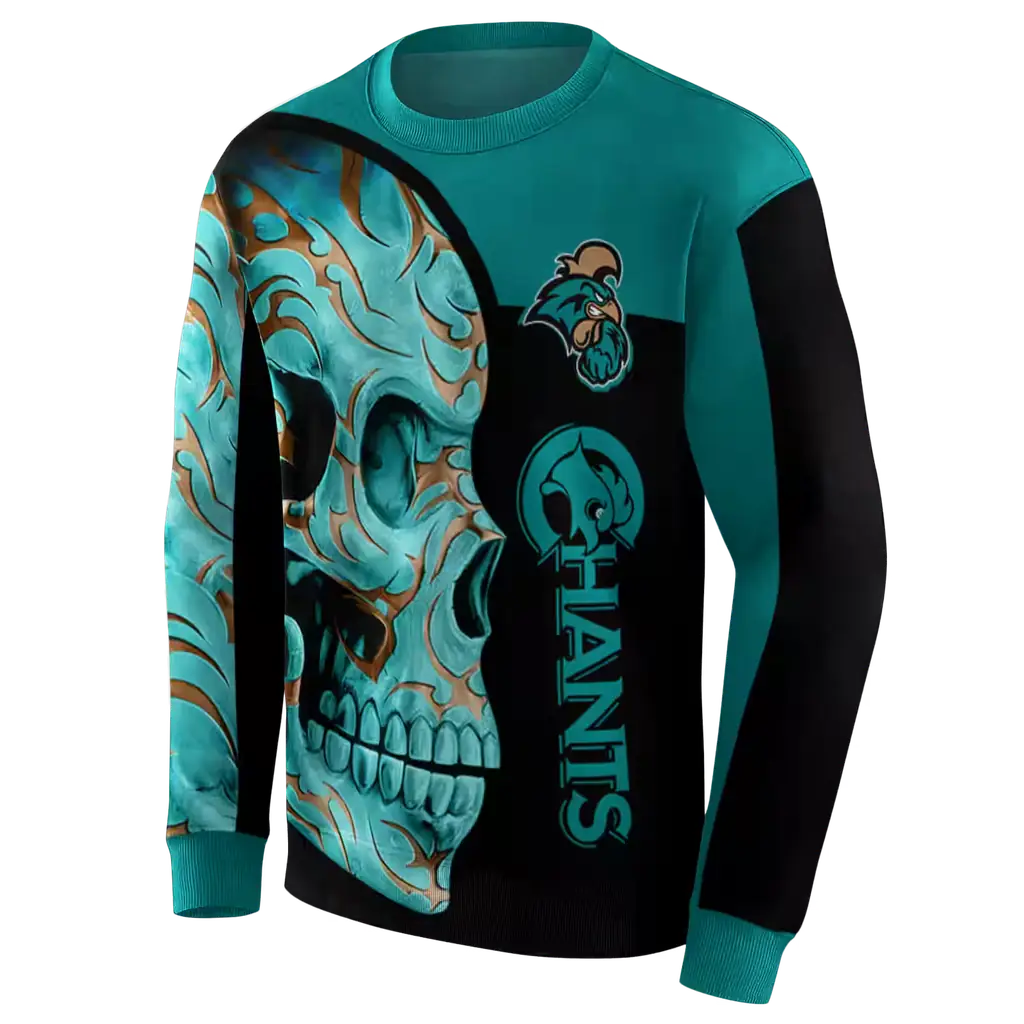 coastal carolina chanticleers skull motif green black hoodie new arrival coastal carolina chanticleers skull motif green black hoodie new arrival