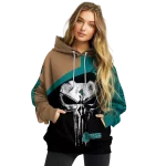coastal carolina chanticleers skull punisher gold black hoodie best selling