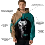 coastal carolina chanticleers skull punisher gold black hoodie best selling