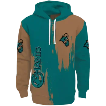 coastal carolina chanticleers splatter effect green hoodie best selling