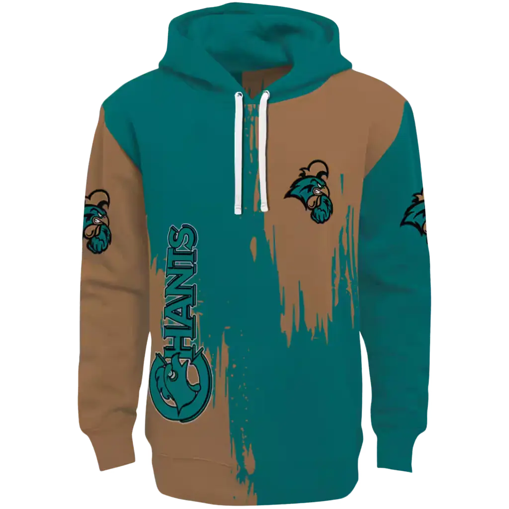 coastal carolina chanticleers splatter effect green hoodie best selling coastal carolina chanticleers splatter effect green hoodie best selling