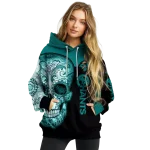 coastal carolina chanticleers sugar skull green black hoodie best selling