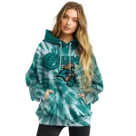coastal carolina chanticleers tie dye pattern green hoodie best selling