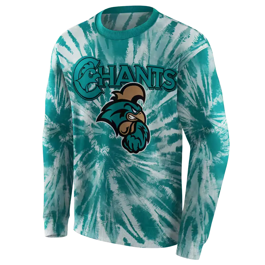 coastal carolina chanticleers tie dye pattern green hoodie new arrival coastal carolina chanticleers tie dye pattern green hoodie new arrival