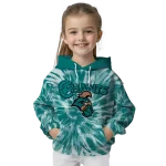 coastal carolina chanticleers tie dye pattern green hoodie best selling