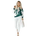 coastal carolina chanticleers triangular pattern green white hoodie best selling