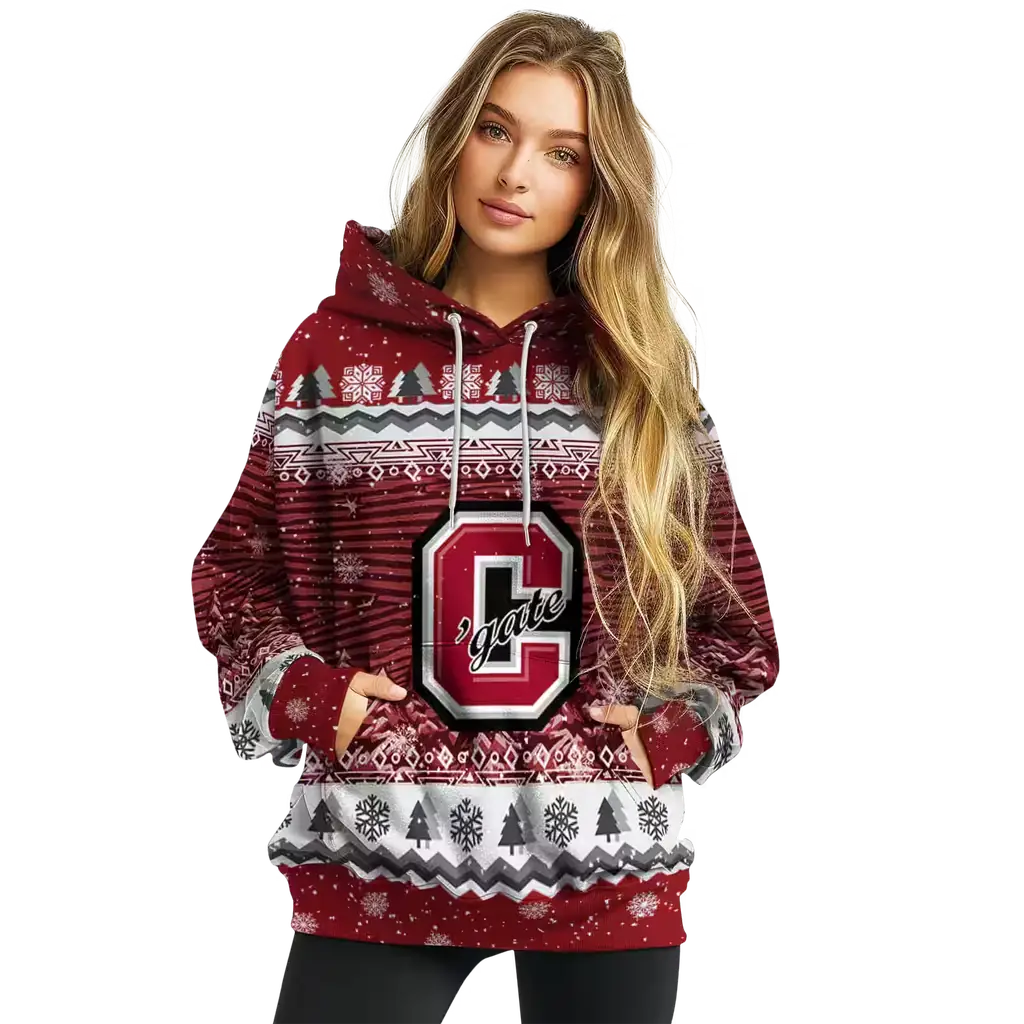 colgate raiders christmas trees maroon hoodie high quality colgate raiders christmas trees maroon hoodie high quality