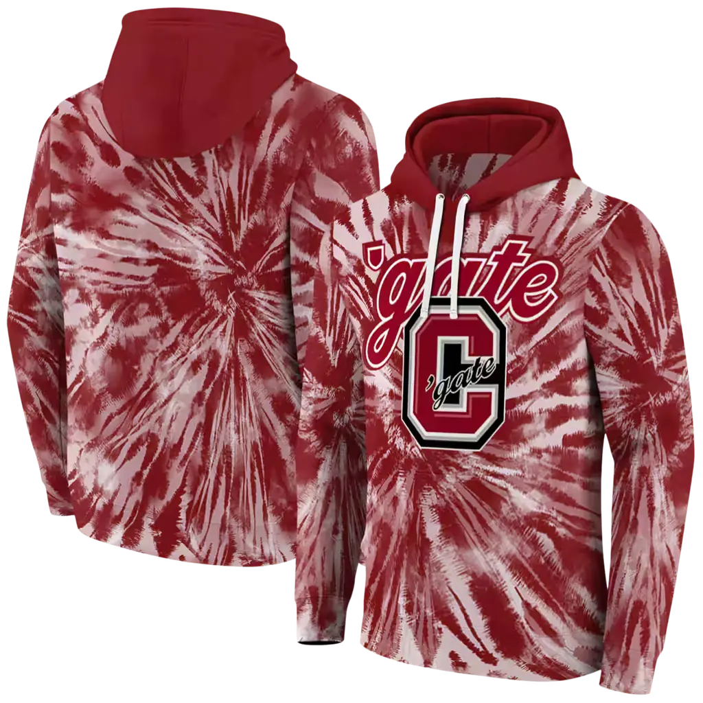 colgate raiders tie dye pattern maroon hoodie fashion forward colgate raiders tie dye pattern maroon hoodie fashion forward