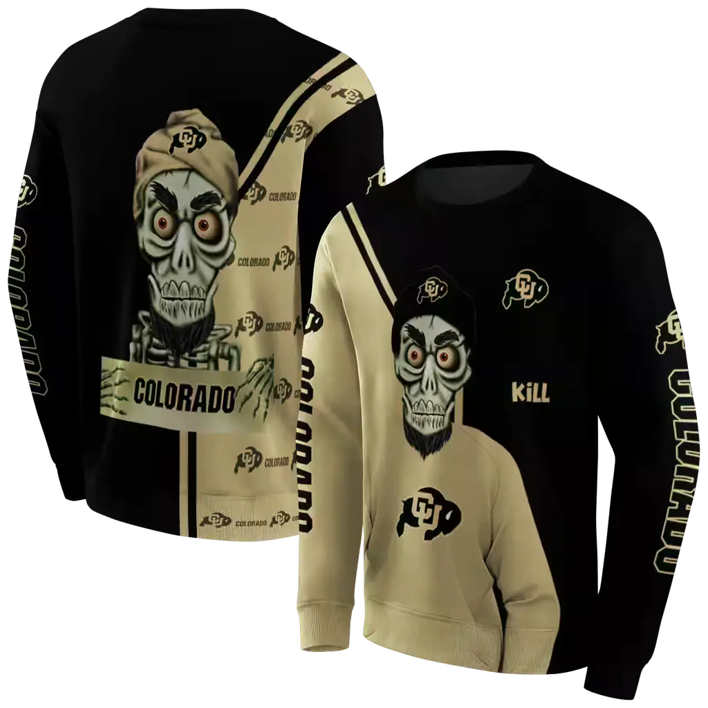 colorado buffaloes achmed skull gold hoodie premium grade colorado buffaloes achmed skull gold hoodie premium grade