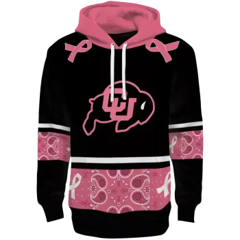 colorado buffaloes awareness ribbon black pink hoodie best selling