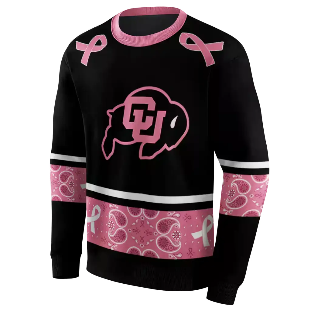 colorado buffaloes awareness ribbon black pink hoodie new arrival colorado buffaloes awareness ribbon black pink hoodie new arrival
