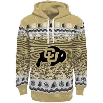 colorado buffaloes christmas trees gold hoodie best selling