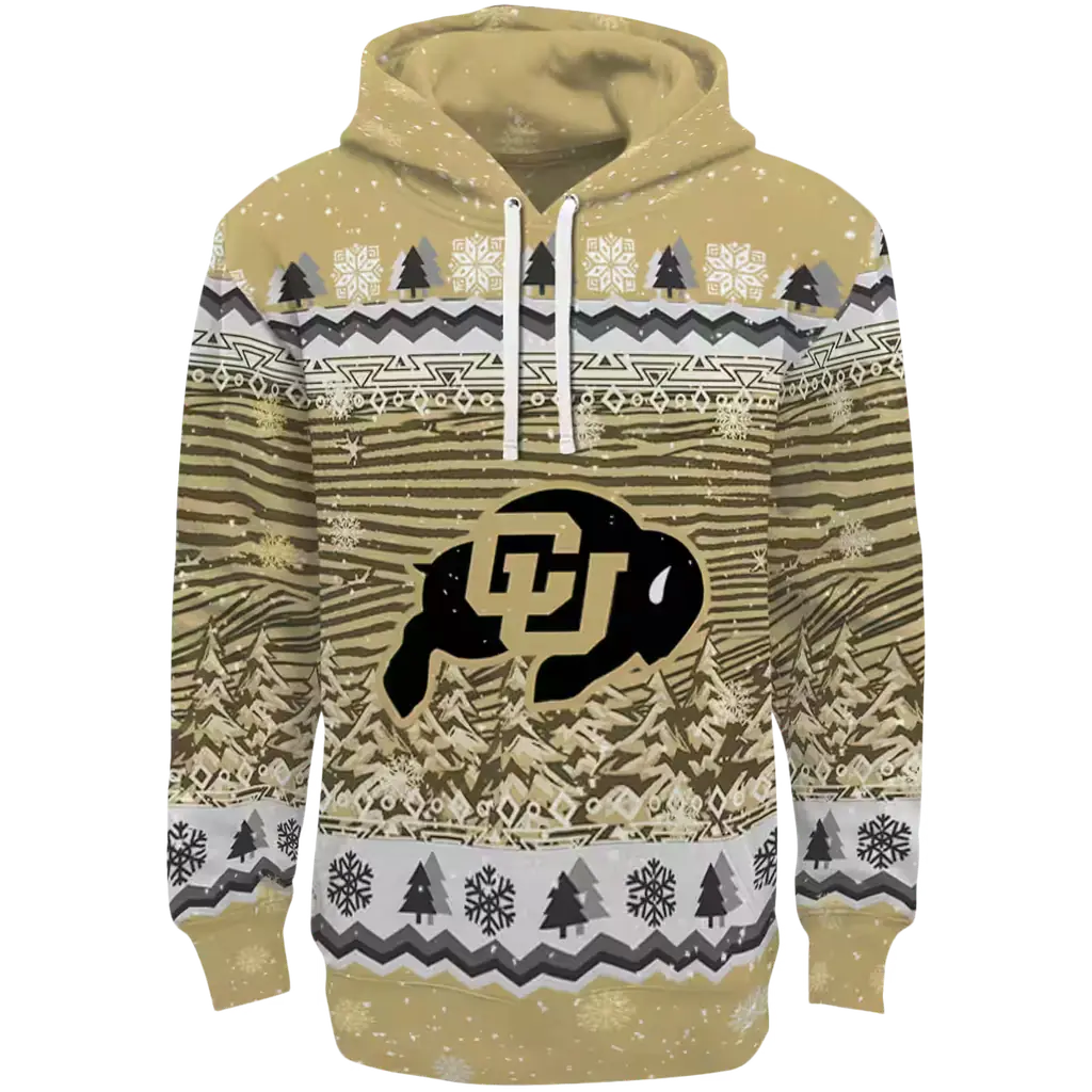 colorado buffaloes christmas trees gold hoodie best selling colorado buffaloes christmas trees gold hoodie best selling