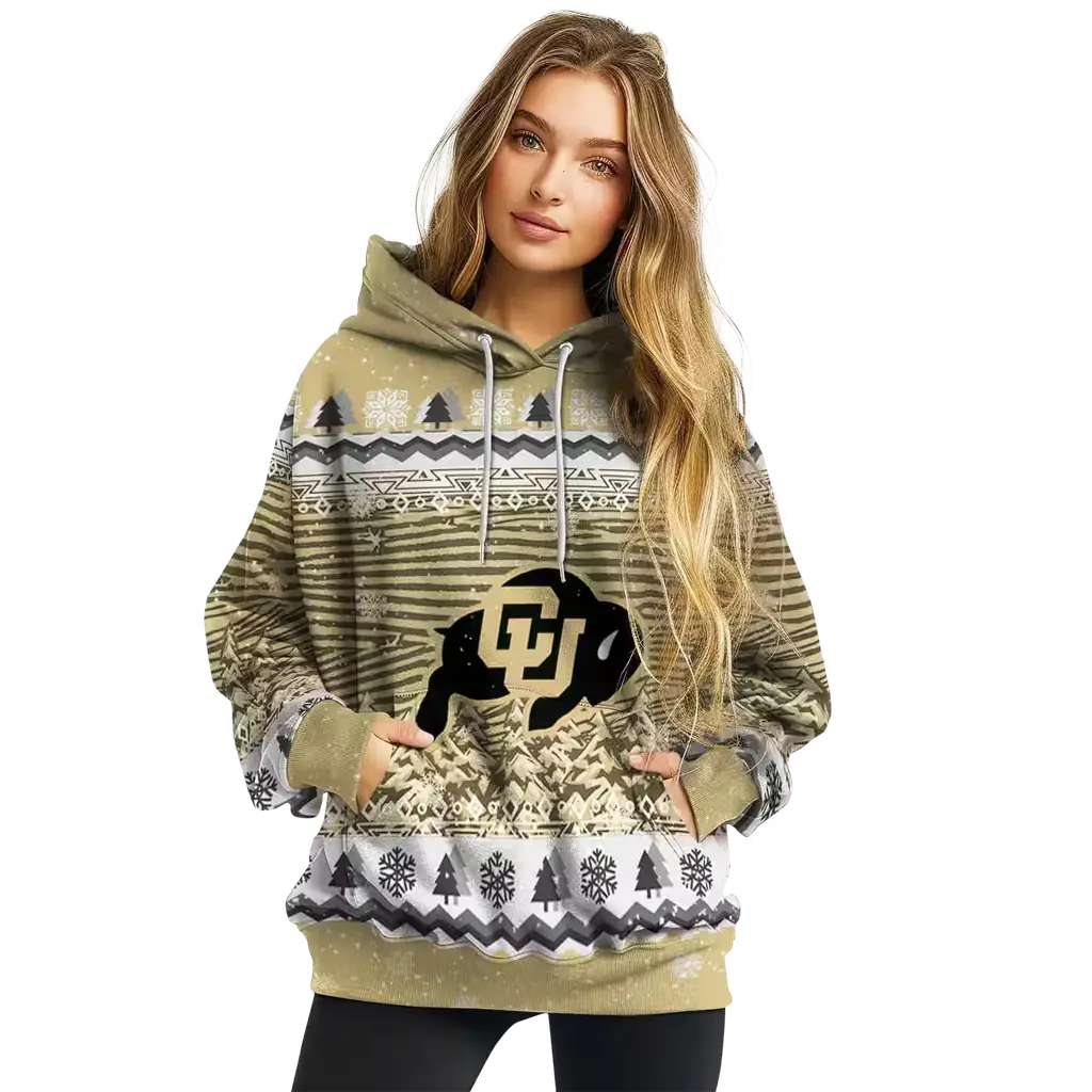 colorado buffaloes christmas trees gold hoodie high quality colorado buffaloes christmas trees gold hoodie high quality