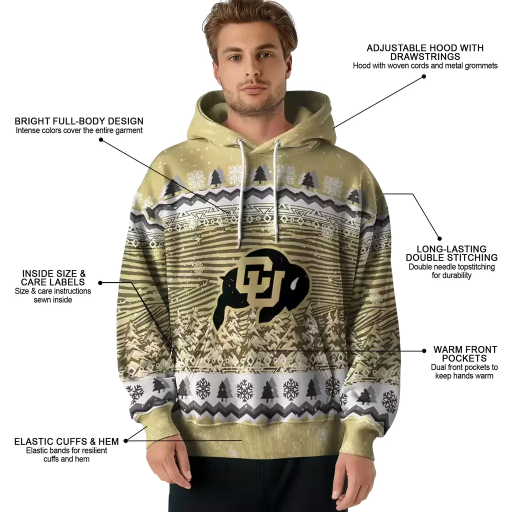 colorado buffaloes christmas trees gold hoodie latest model colorado buffaloes christmas trees gold hoodie latest model