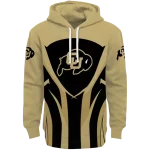 colorado buffaloes concentric lines gold black hoodie best selling