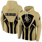 colorado buffaloes concentric lines gold black hoodie best selling