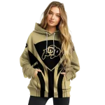 colorado buffaloes concentric lines gold black hoodie best selling
