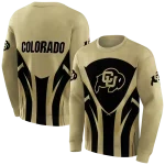 colorado buffaloes concentric lines gold black hoodie best selling