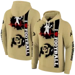 colorado buffaloes football heartbeat gold hoodie best selling