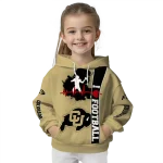 colorado buffaloes football heartbeat gold hoodie best selling