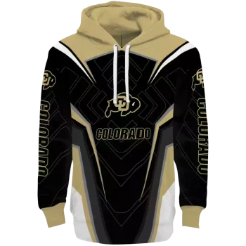 colorado buffaloes futuristic pattern gold black hoodie best selling