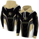 colorado buffaloes futuristic pattern gold black hoodie best selling