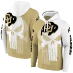 colorado buffaloes graphic punisher gold white hoodie best selling