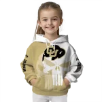 colorado buffaloes graphic punisher gold white hoodie best selling