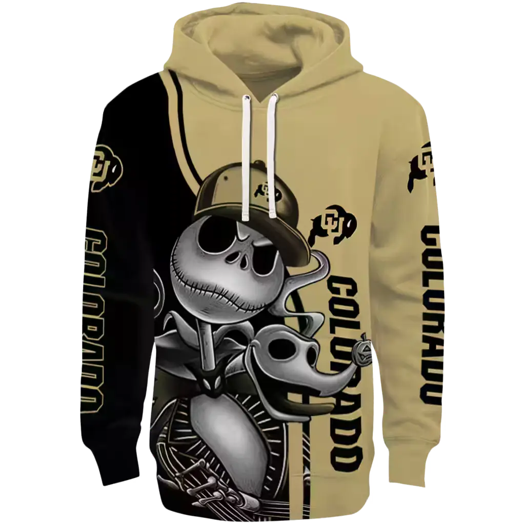 colorado buffaloes jack skellington gold hoodie best selling colorado buffaloes jack skellington gold hoodie best selling