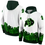 colorado buffaloes lucky motif white green hoodie best selling