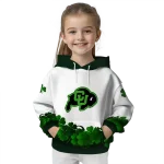 colorado buffaloes lucky motif white green hoodie best selling