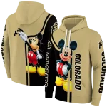 colorado buffaloes mickey mouse gold black hoodie best selling
