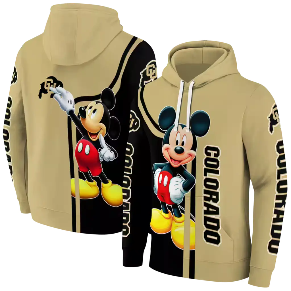 colorado buffaloes mickey mouse gold black hoodie fashion forward colorado buffaloes mickey mouse gold black hoodie fashion forward