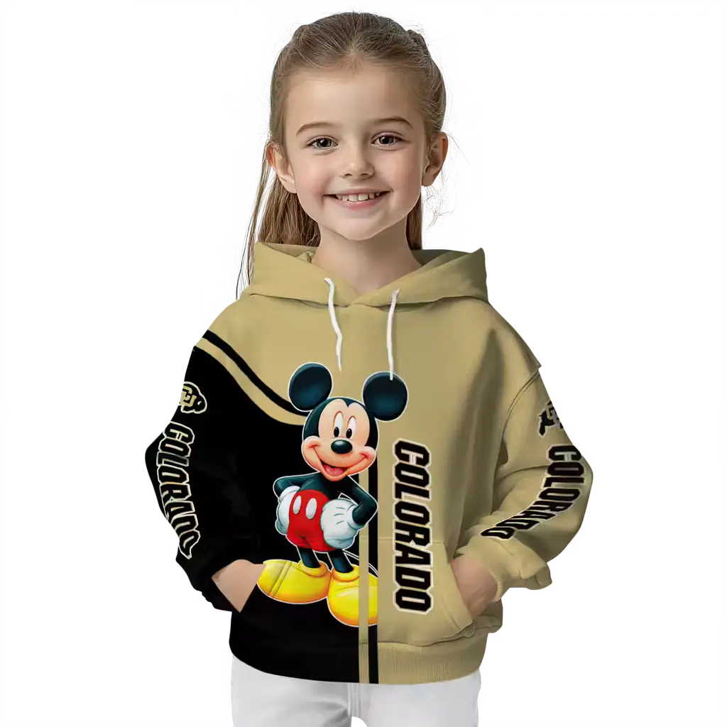 colorado buffaloes mickey mouse gold black hoodie top rated colorado buffaloes mickey mouse gold black hoodie top rated