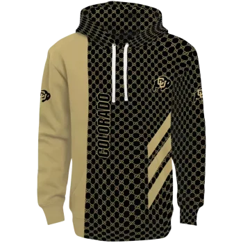 colorado buffaloes monogram pattern gold hoodie best selling