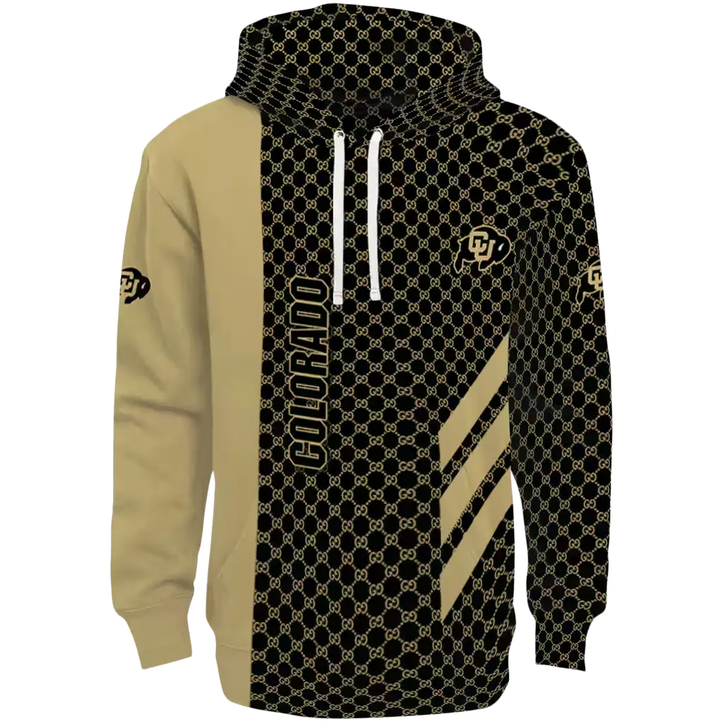 colorado buffaloes monogram pattern gold hoodie best selling colorado buffaloes monogram pattern gold hoodie best selling